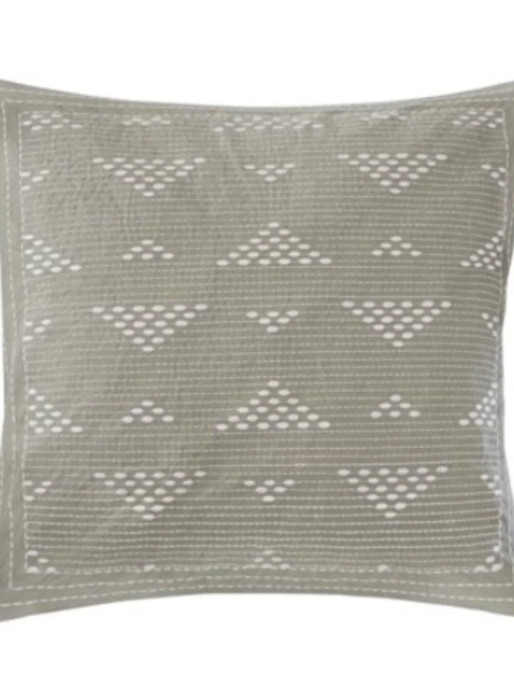 INK+IVY Cario Embroidered Square Pillow Taupe